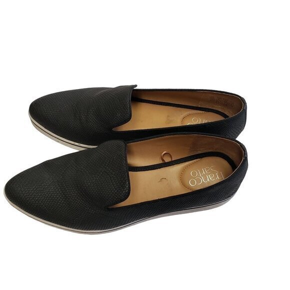 Franco Sarto Flore Black White‎ Academia Reptile Slip-On Womens Shoes Size 8 - Picture 2 of 11